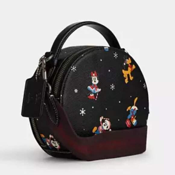Coach - Disney X Coach Canteen Crossbody Bag with Holiday Print (NWT) - Picture 2 of 4